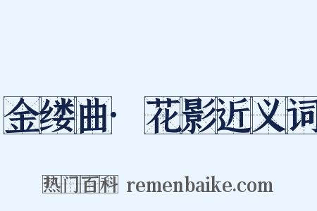 金缕曲·花影近义词是什么意思的图片